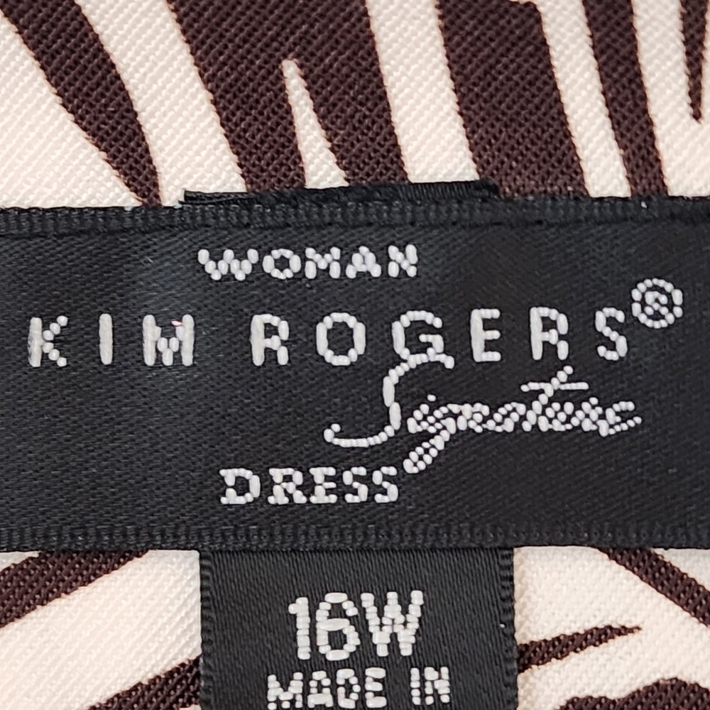 Kim Rogers Signature Plus Size Criss Cross Back V Neck Midi Dress Size 16W - Picture 6 of 8